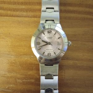 Casio Women's Watch Stainless Steel and Pink Face